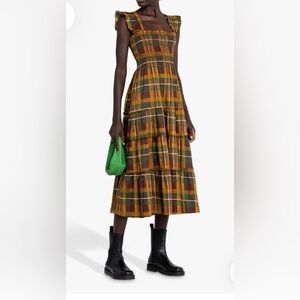 Anthropologie | Dresses | Kourt Anthropologie Calypso Smocked Midi Dress  Size Small | Poshmark